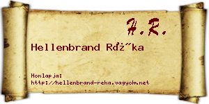 Hellenbrand Réka névjegykártya